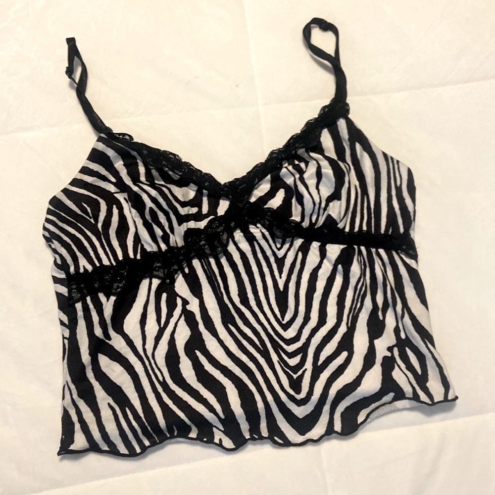 Zebra print tank top